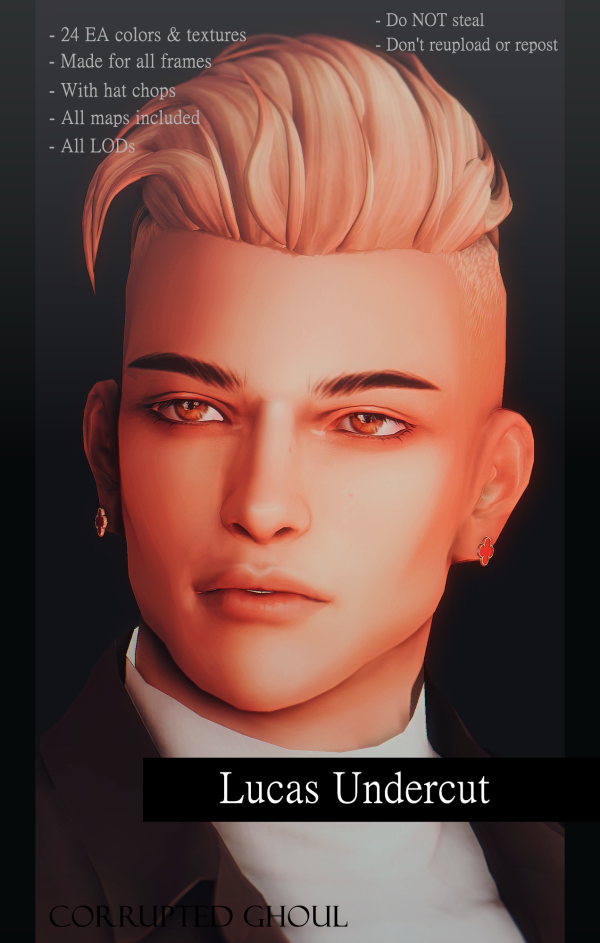 Maxis Match Lucas Undercut by simsfinds - The Sims 4 Custom Content