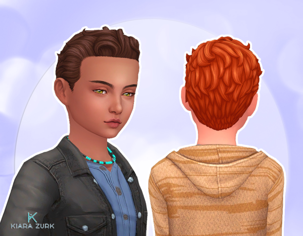 Maxis Match Cropped Curly for Boys by simsfinds - The Sims 4 Custom Content