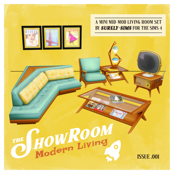 Mix The Showroom Modern Living Mini Set Sims by simsfinds - The Sims 4 Custom Content