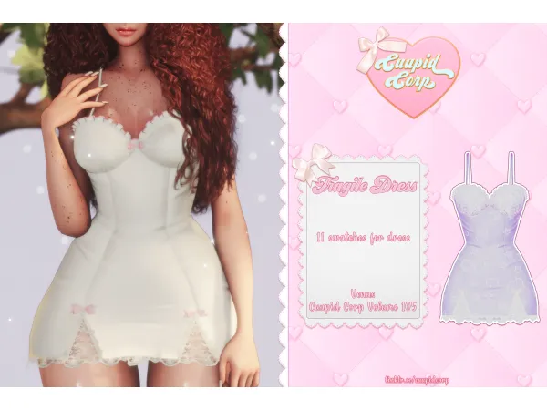 Alpha VENUS Fragile Dress 800 CUUPID by missme12 - The Sims 4 Custom Content