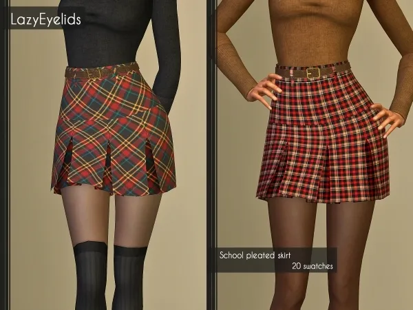 School pleated skirt