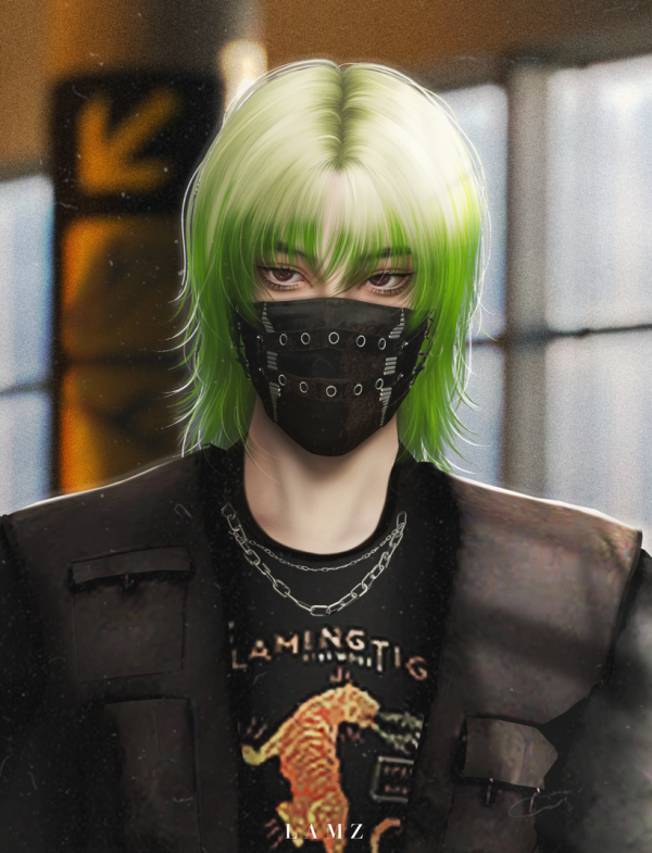 Alpha Stray kids hyunjins Hairstyle_001M by simsfinds - The Sims 4 Custom Content