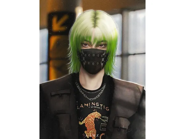 Alpha Stray kids hyunjins Hairstyle_001M by LAMZ - The Sims 4 Custom Content
