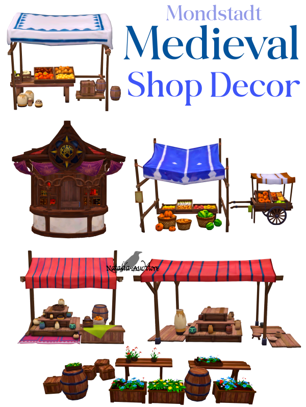 Mix Medieval shop decor Auditore by simsfinds - The Sims 4 Custom Content
