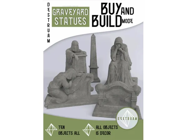 Mix Graveyard statues - The Sims 4 Custom Content