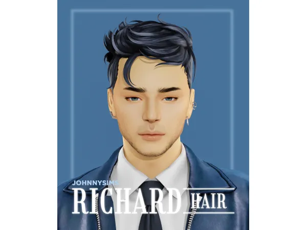 Maxis Match Richard Hair by JohnnySims - The Sims 4 Custom Content