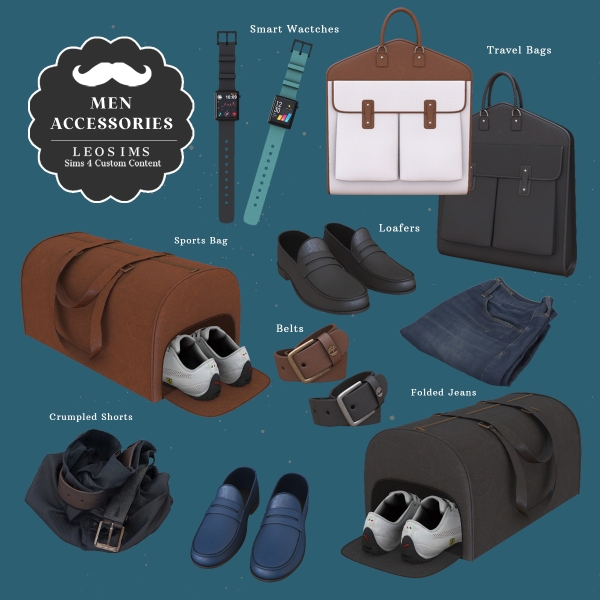 Mix Men Accessories by leosims4cc - The Sims 4 Custom Content