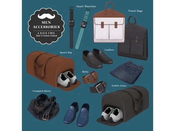 Mix Men Accessories - The Sims 4 Custom Content