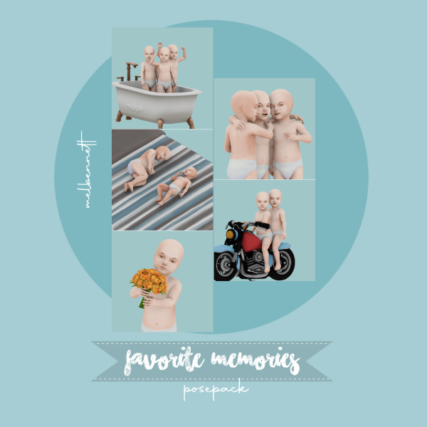 Mix Favorite Memories Posepack by melbennett - The Sims 4 Custom Content