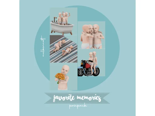 Mix Favorite Memories Posepack - The Sims 4 Custom Content