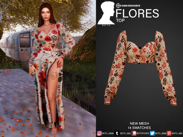 Alpha Flores Set - The Sims 4 Custom Content