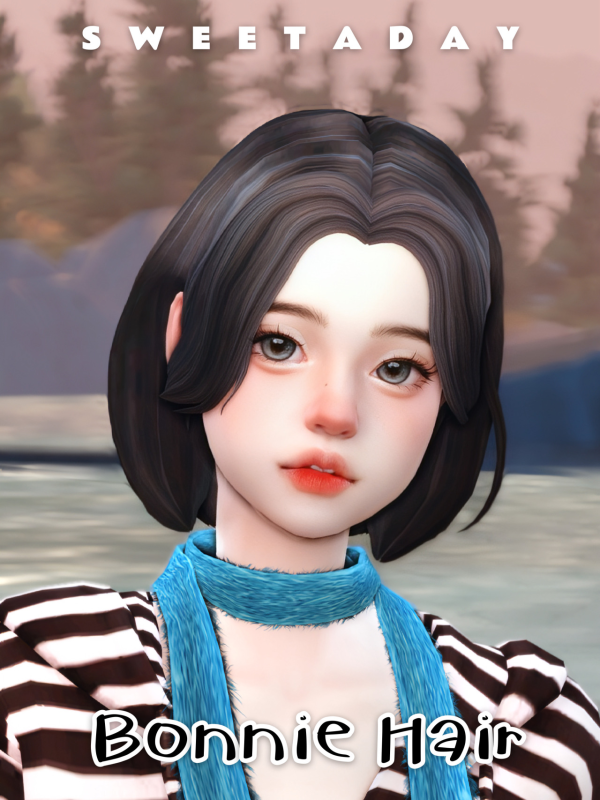Maxis Match Bonnie Hair by simsfinds - The Sims 4 Custom Content