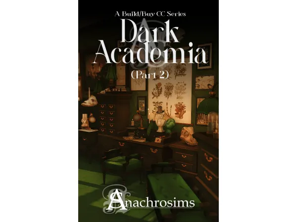 Maxis Match [TS4CC] DARK ACADEMIA PART 2 by AnachroSims - The Sims 4 Custom Content