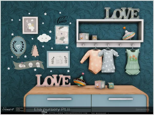 Alpha Elia nursery PtII - The Sims 4 Custom Content