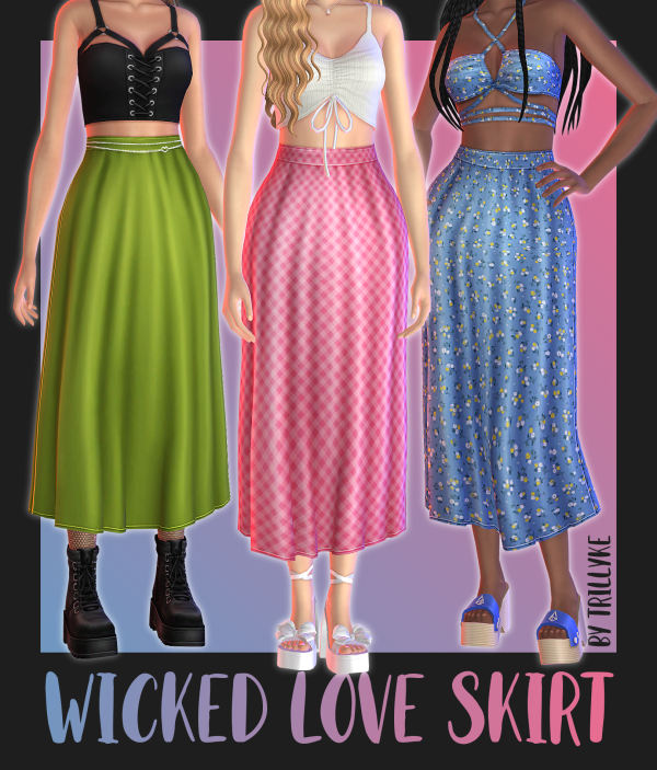 Maxis Match Wicked Love Skirt by simsfinds - The Sims 4 Custom Content