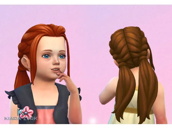 Maxis Match EP09 Twisted Ponytails for Toddlers by Kiara Zurk - The Sims 4 Custom Content