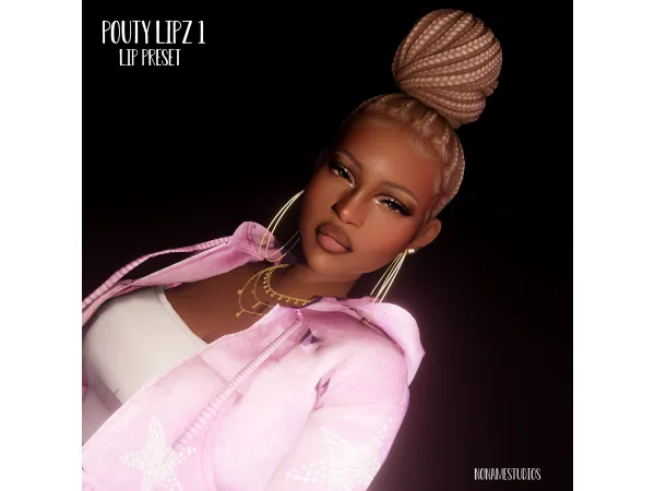 Mix Pouty Lipz 1 and 2 by NoNvme Studios - The Sims 4 Custom Content