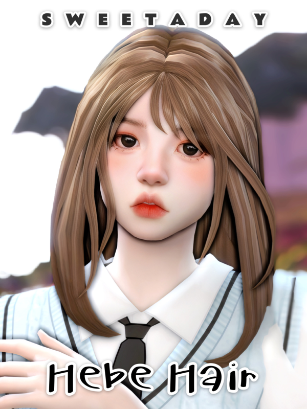 Maxis Match Hebe Hair by simsfinds - The Sims 4 Custom Content