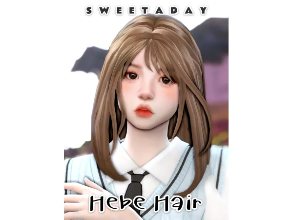 Maxis Match Hebe Hair - The Sims 4 Custom Content