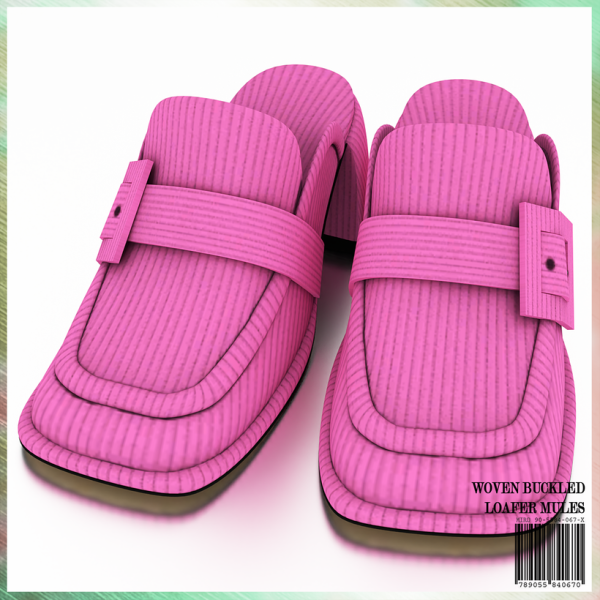 Alpha Woven Buckled Loafer Mules by simsfinds - The Sims 4 Custom Content