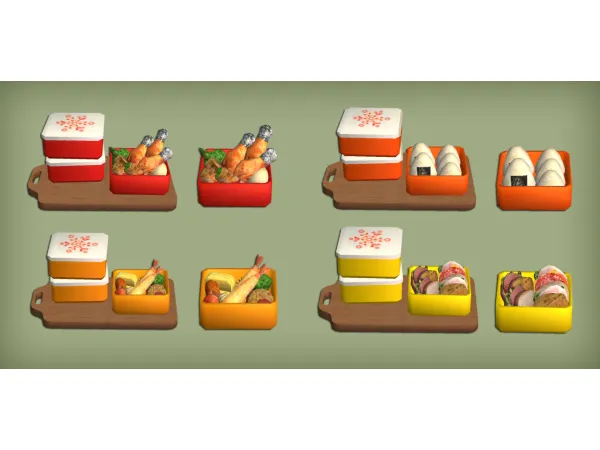 Edible Lunchboxes Food for - The Sims 2 Custom Content