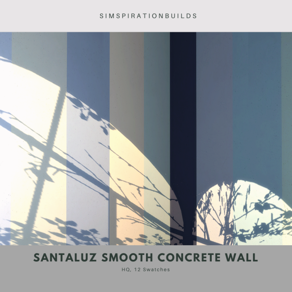 Alpha Santaluz Smooth Concrete Wall by simsfinds - The Sims 4 Custom Content