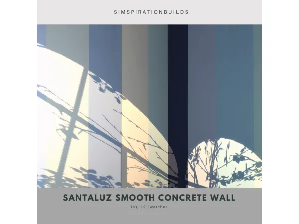 Alpha Santaluz Smooth Concrete Wall by SimspirationBuilds - The Sims 4 Custom Content