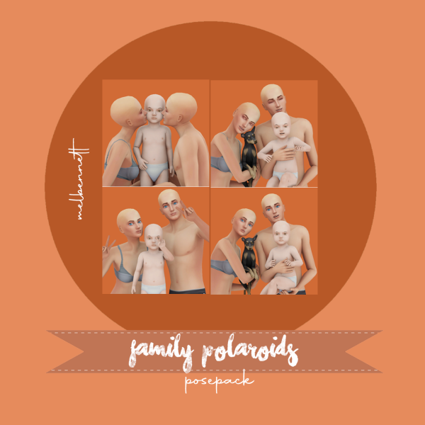 Mix Family Polaroids Posepack by melbennett - The Sims 4 Custom Content