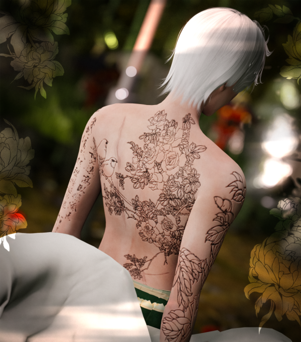 Mix [Peng]Demon Slayer TattooHQ by simsfinds - The Sims 4 Custom Content