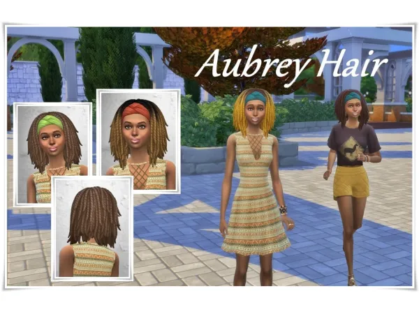 Maxis Match Aubrey Hair Solid Ombre - The Sims 4 Custom Content