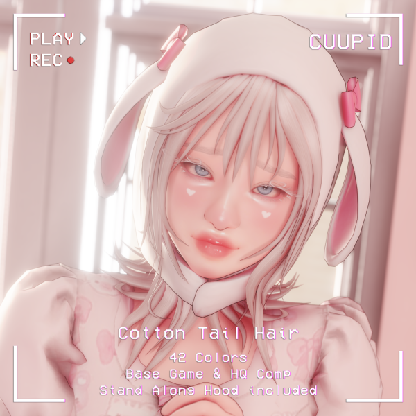 Maxis Match CUUPID Cotton Tail Hair 800 CUUPID by missme12 - The Sims 4 Custom Content