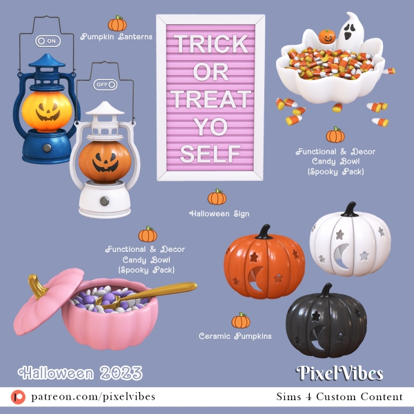 Alpha Halloween 2023 by pixelvibes - The Sims 4 Custom Content