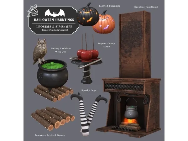 Alpha Halloween Hauntings - The Sims 4 Custom Content