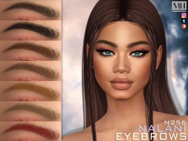 Alpha Nalani Eyebrows N256 by magichandcc - The Sims 4 Custom Content