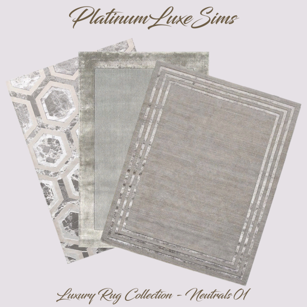 Mix Luxury Rug Collection Neutrals 01 by simsfinds - The Sims 4 Custom Content