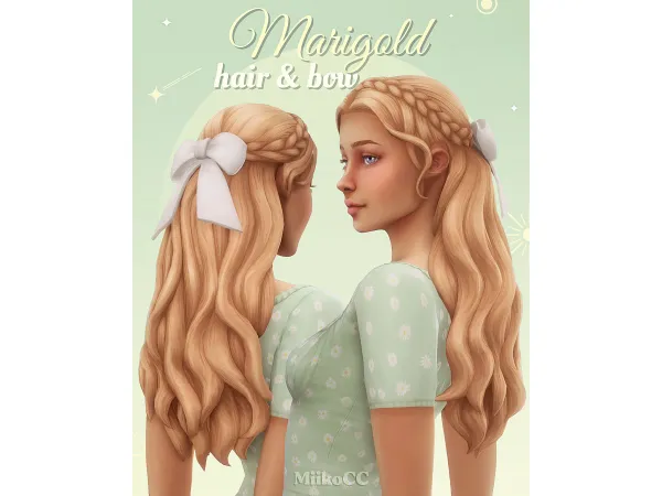 Marigold hair & bow by Miiko