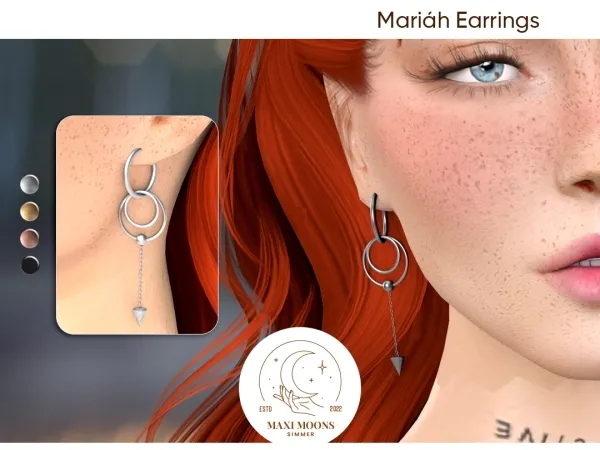 Mix Mariah Earrings - The Sims 4 Custom Content