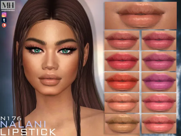 Alpha Nalani Lipstick N176 by magichandcc - The Sims 4 Custom Content