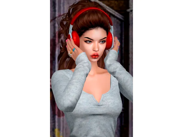 Maxis Match Headphones Nobody can stop the music(neck head) by Jennifer Jennisims - The Sims 4 Custom Content