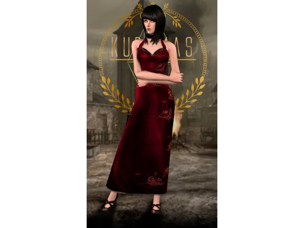 Kurimas4t2_AdaWongDress RE4_CosplaySimmer - The Sims 2 Custom Content