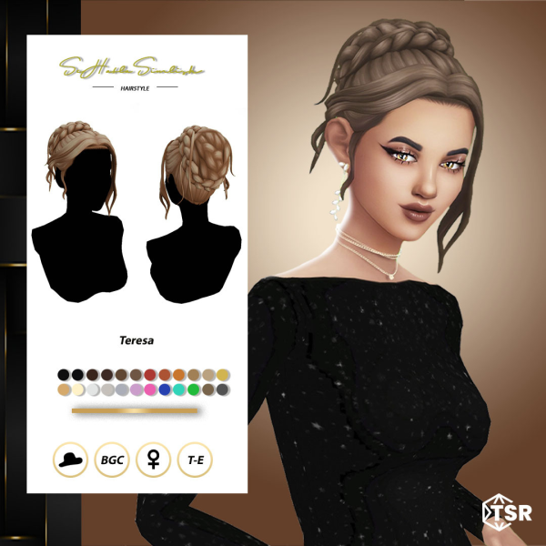 Maxis Match Teresa Hairstyle by simsfinds - The Sims 4 Custom Content