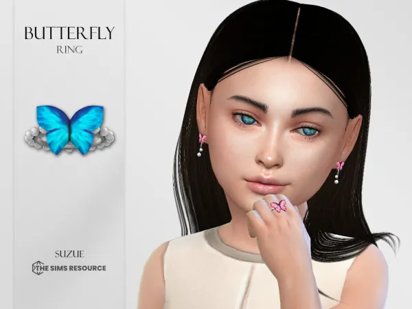 Alpha Butterfly Ring Child - The Sims 4 Custom Content