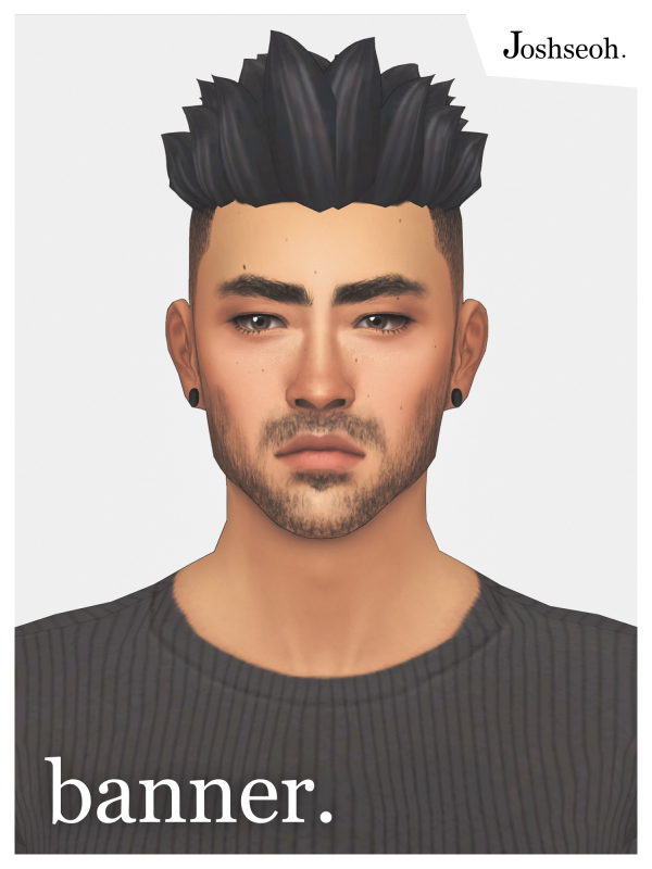 Maxis Match Banner Hair (jo_se_oh joshseoh) by simsfinds - The Sims 4 Custom Content