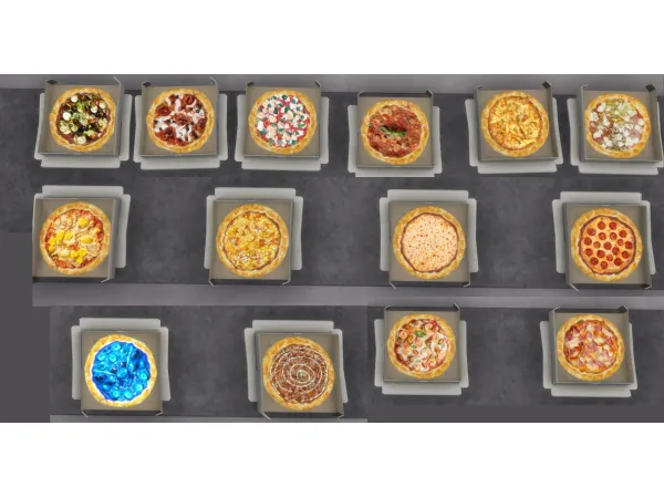 Maxis Match Pizzas texture override by NecrodogMTSandS4S - The Sims 4 Custom Content