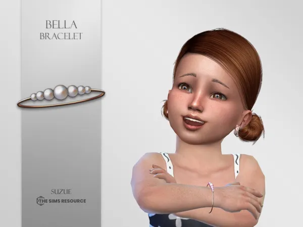 Alpha Bella Bracelet Toddler - The Sims 4 Custom Content