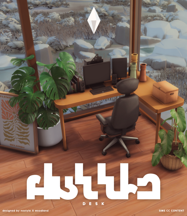 Mix H a t t l e D e s k by simsfinds - The Sims 4 Custom Content