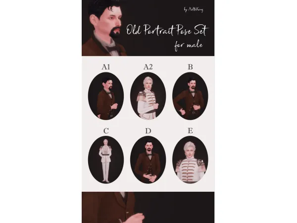 Mix Portrait Pose for Male - The Sims 4 Custom Content