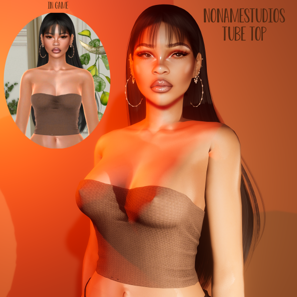 Alpha Tube Top by simsfinds - The Sims 4 Custom Content