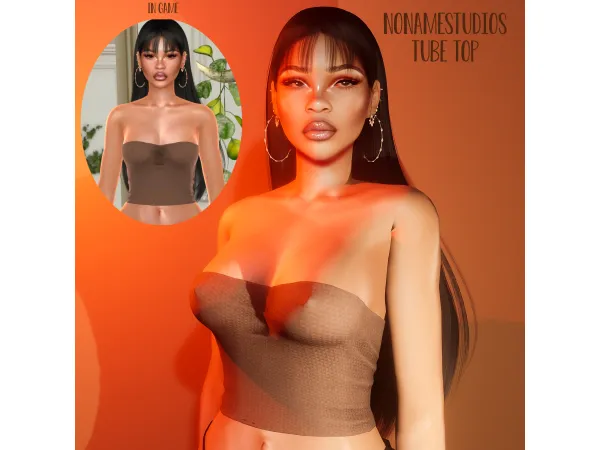 Alpha Tube Top by NoNvme Studios - The Sims 4 Custom Content