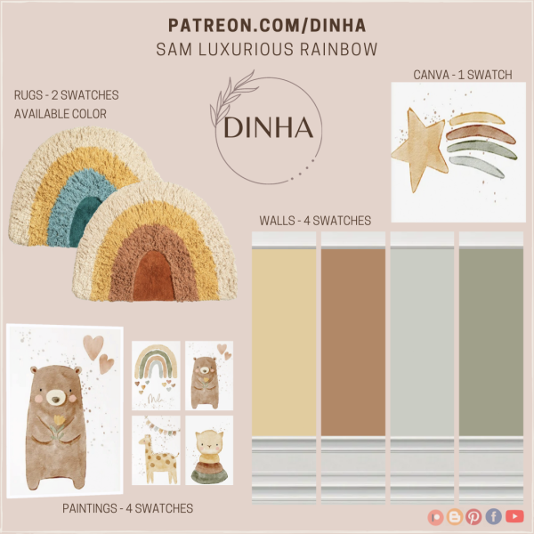 Mix Sam Luxurious Rainbow by dinhagamer - The Sims 4 Custom Content